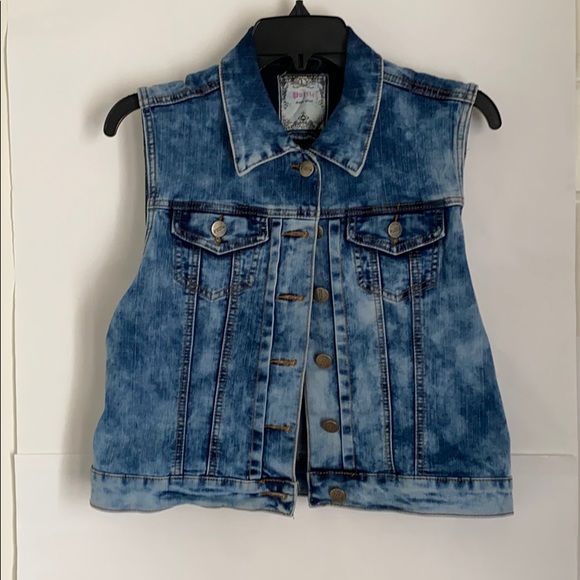 Puzzle Jackets & Blazers - Blue Jean Vest